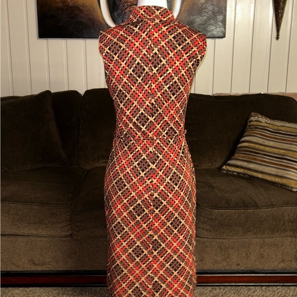 A’ Gaci • Vintage • Large • USA • Brown/Black/Red • Plaid • Sleeveless Dress - Picture 10 of 13